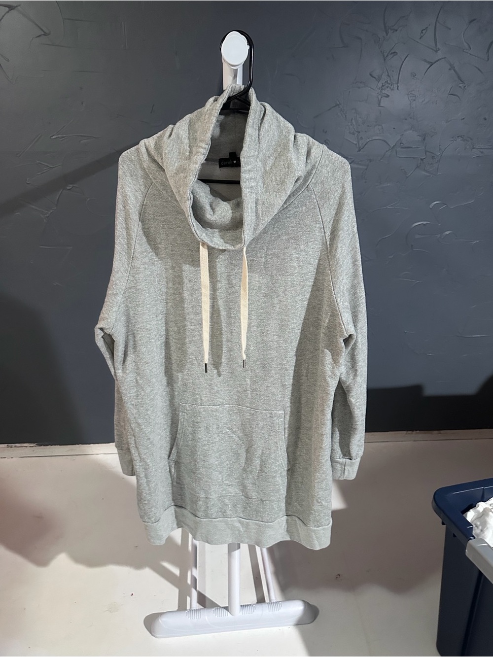 Woman’s Gray Cowl Neck Sweater Hoodie